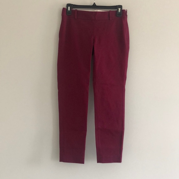 J. Crew Cranberry Cropped Pants - Picture 1 of 8
